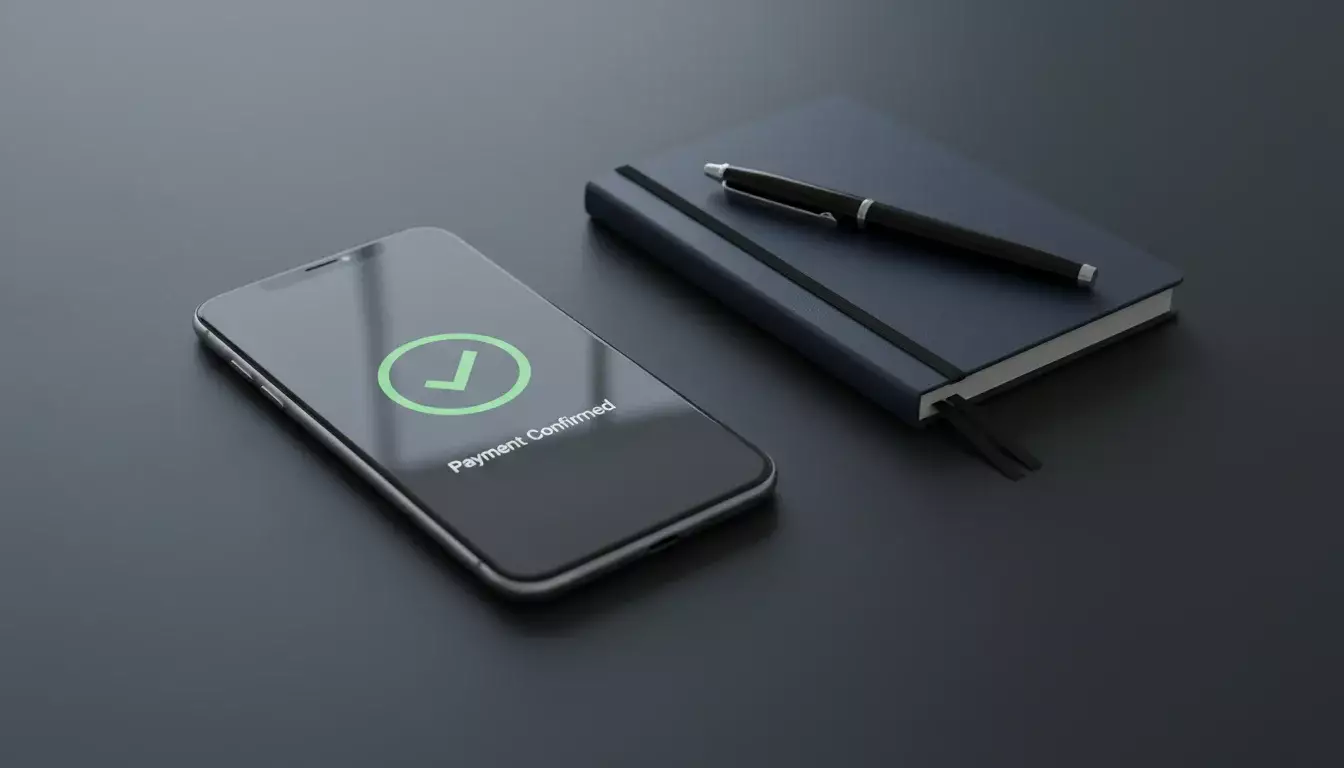 Metodi di pagamento scommesse: smartphone con icone di pagamento digitale su una scrivania